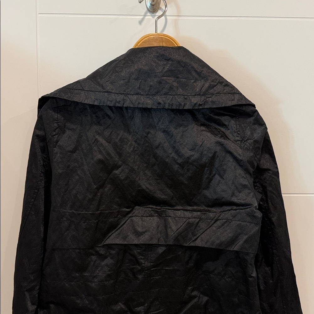 Betsey Johnson Black Utility Jacket with Pink Lining size XS - Picture 8 of 9